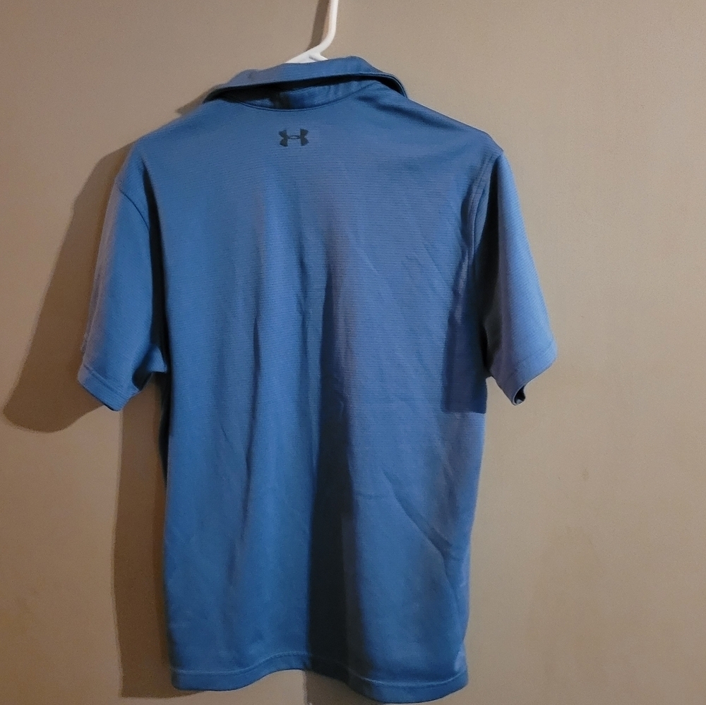 Under Armour Blue Polo Shirt Moisture-Wicking Athletic Wear M - Picture 4 of 4